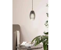 Pakabinamas šviestuvas EGLO Batista, 1 x E27, 40W, juodos sp., ø12 x h110 cm