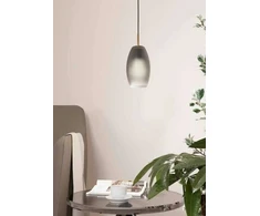 Pakabinamas šviestuvas EGLO Batista, 1 x E27, 40W, juodos sp., ø12 x h110 cm