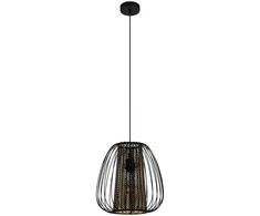 Pakabinamas šviestuvas EGLO Curasao, 1 x E27, 40W, juodos/ aukso sp., ø33,5 x h110 cm