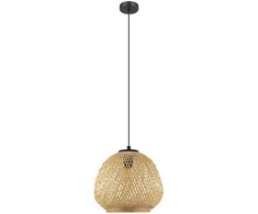 Pakabinamas šviestuvas EGLO Dembleby, 1 x E27, 40W, juodos/ medžio sp., ø32 x h110 cm