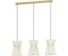 Pakabinamas šviestuvas EGLO MASETA, 1 x E27, max 40W, baltos/ auksinės sp., h110 cm