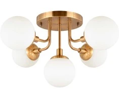 Pakabinamas šviestuvas G. LUX Ball, 5 x E27, žalvario spalvos