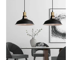 Pakabinamas šviestuvas G. LUX Loft, 1 x E27, žalvario/ juodos sp., ø31 cm