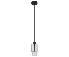 Pakabinamas šviestuvas GLOBO BACKEY, 1 x E27 15W, skaidrūs stiklo kristalai, ø10x120cm