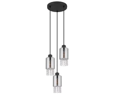 Pakabinamas šviestuvas GLOBO BACKEY, 3 x E27 15W, skaidrūs stiklo kristalai, ø25x120cm