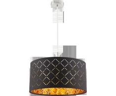 Pakabinamas šviestuvas GLOBO Clarke, 1 x E27, 60W, aksomas juodos/auksinės sp., 40 x 140cm