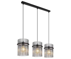 Pakabinamas šviestuvas GLOBO GORLEY, 3xE27, 60W, 230V, metalinis, juodos sp, 20x80x140cm
