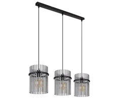Pakabinamas šviestuvas GLOBO GORLEY, 3xE27, 60W, 230V, metalinis, juodos sp, 20x80x140cm