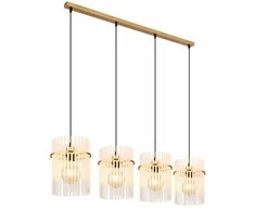 Pakabinamas šviestuvas GLOBO GORLEY, 4xE27, 60W, 230V, metalinis, aukso sp, 20x110x140cm