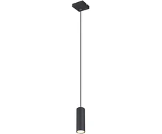 Pakabinamas šviestuvas GLOBO Robby, 1 x GU10, 35W, matinės juodos sp., 9 x 9 x 120 cm