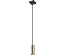 Pakabinamas šviestuvas GLOBO Robby, 1 x GU10, 35W, žalvario/ matinės juodos sp., 9x9x120cm