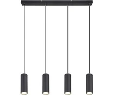 Pakabinamas šviestuvas GLOBO Robby, 4 x GU10, 35W, matinės juodos sp., 6 x 65 x 120 cm