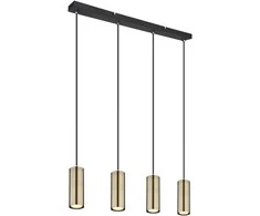 Pakabinamas šviestuvas GLOBO Robby, 4 x GU10, 35W, žalvario/matinės juodos sp., 6x65x120cm