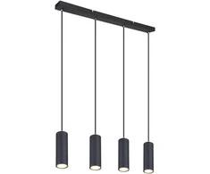 Pakabinamas šviestuvas GLOBO Robby, 4 x GU10, 35W, matinės juodos sp., 6 x 65 x 120 cm