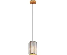 Lubinis šviestuvas Pakabinamas šviestuvas GLOBO RUN, 1 x E27 max 60W, dūmų spalvos K5 kristalai, ø35x120cm