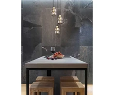 Pakabinamas šviestuvas GLOBO Wolli, 3 x E14, 40W, matinės juodos sp., ø25 x 120 cm