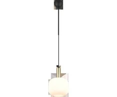 Pakabinamas šviestuvas TRIO DIVA ,1xE27 max 1x10W, žalvario/baltos sp Ø20x150cm
