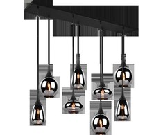 Pakabinamas šviestuvas TRIO LUMINA, 8 x E14, max 40W, juodos sp., 115 x 20 x h150 cm