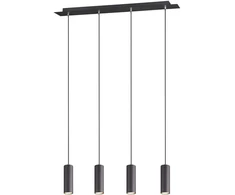 Pakabinamas šviestuvas TRIO STREAM, 4 x GU10, ø8 x 150 x 80 cm, juodos sp.