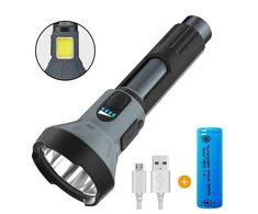 Latarka, Pakraunamas LED žibintuvėlis VIRONE, 3W, 6000K, 165lm, pakraunamas USB, raudonos/juodos sp