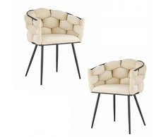Palėpės kėdė BEIGE Velvet BUBBLE Juodas rėmas AYA kaip Prinssi veliūras