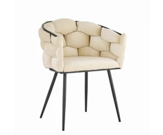 Palėpės kėdė BEIGE Velvet BUBBLE Juodas rėmas AYA kaip Prinssi veliūras