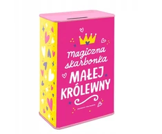Pan Dragon SKARBONKA METALOWA DLA DZIEWCZYNKI MAŁA KRÓLEWNA PREZENT RÓŻOWA 16X9CM