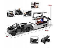 Pan i Pani Gadżet Model Tesla Cybertruck 1:32 su Quad, Led ir garsu