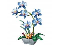 Pan i Pani Gadżet STATYBINIAI BLOKAI ORCHIDĖJA ORCHIDĖJA MĖLYNA GĖLĖ IŠDĖSTI