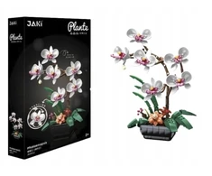 Pan i Pani Gadżet STATYBINIAI BLOKAI ORCHIDĖJA ORCHIDĖJA BALTA GĖLĖ DOVANŲ surinkimui