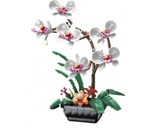 Pan i Pani Gadżet STATYBINIAI BLOKAI ORCHIDĖJA ORCHIDĖJA BALTA GĖLĖ DOVANŲ surinkimui