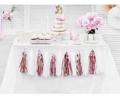 Party Deco Papuošimas-kutų girlianda PartyDeco 30x150cm rožinis