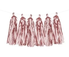 Party Deco Papuošimas-kutų girlianda PartyDeco 30x150cm rožinis