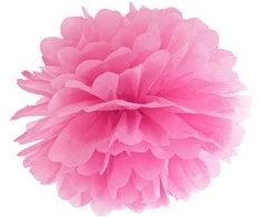 PartyDeco Popierinis Pom-Poms, 25cm, Spalva: Rožinis