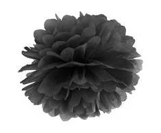 Party Deco Pomponas juodas 25 cm