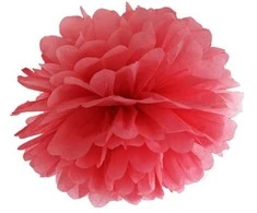 Party Deco Pomponas raudonas 25 cm
