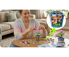 Para Toys Didelis gėlių kaladėlių rinkinys vaikams, dekoratyvinis 3D kačiukas, kūrybingas Dovanai