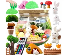 Para Toys KŪRYBINIS RINKINYS MAGICAL TERRARUIM RABBIT LED NAKTINĖ LAMP DOVANA VAIKAMS