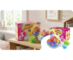Para Toys Mermaid Set Creative Girls Night Light Led Sand Dovana pasidaryk pats