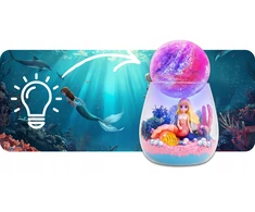 Para Toys MERMAID TERRARIUM CRAFT RINKINYS VAIKAMS LED RGB FIRMĖS PARA ŽAISLAI