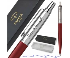 Parker Jotter Rašiklis Raudonas su Graviravimu ir Dovanų Maišeliu