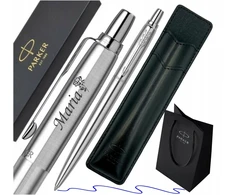 Parker Jotter Stalowy Ct raižytas tušinukas su dėklu