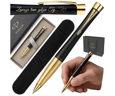 PARKER tušinukas su ENGRAVING URBAN Juodas Dėklo rinkinys DOVANŲ piniginei