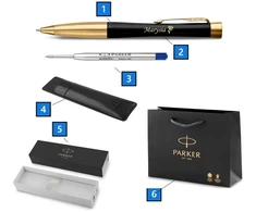 Parker Urban auksu dengtas tušinukas su graviravimu su PARKER dėklu SUPER DOVANA