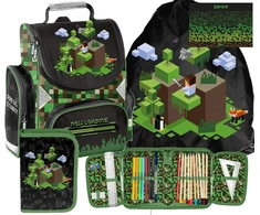 Paso MOKYKLINĖ KUPRINĖ BERNIUKUI MINECRAFT MOKYKLINĖ KUPRINĖ 1-3 KLASĖS RINKINYS XXL RINKINYS