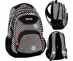 Paso Mokyklinė kuprinė BeUniq Grille-Flowers BU26RK-2708, 41 × 31 × 16 cm