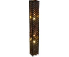Pastatomas šviestuvas GLOBO Clarke, 2 x E27, 40W juodos/auksinės sp., 15 x 15 x 118 cm