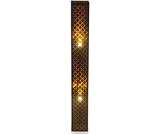 Pastatomas šviestuvas GLOBO Clarke, 2 x E27, 40W juodos/auksinės sp., 15 x 15 x 118 cm