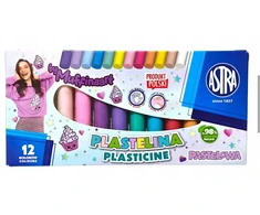 PASTELINĖ PLASTELINA 12 SPALVŲ ASTRA