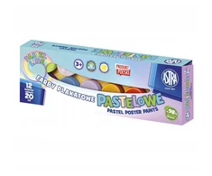 Pasteliniai plakatų dažai Astra, 12 spalvų, 20 ml